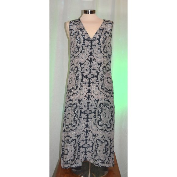 Theory Sleeveless Silk blend Midi Dress size 12 - Picture 1 of 8